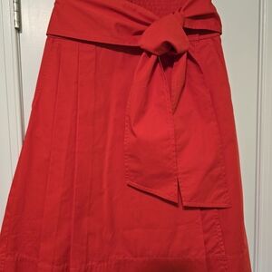Tory Burch Vibrant Red A-Line Skirt